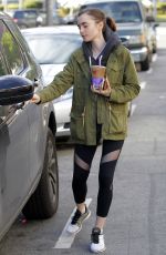 LILY COLLINS Out and About in Beverly Hills 03/25/2017