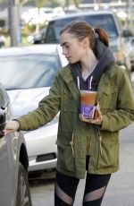 LILY COLLINS Out and About in Beverly Hills 03/25/2017