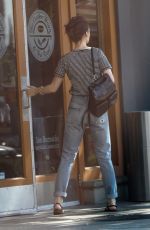 LILY COLLINS Out for Coffee from Coffee Bean in West Hollywood 03/14/2017