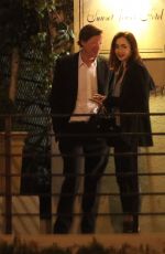 LILY COLLINS Out for Dinner in Los Angeles 03/08/2017