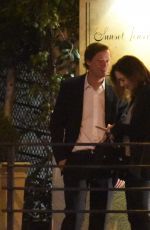 LILY COLLINS Out for Dinner in Los Angeles 03/08/2017