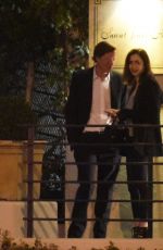 LILY COLLINS Out for Dinner in Los Angeles 03/08/2017