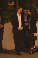 LILY COLLINS Out for Dinner in Los Angeles 03/08/2017