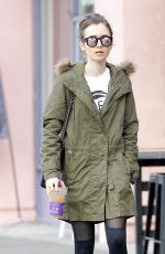 LILY COLLINS Out for Iced Tea in West Hollywood 03/22/2017