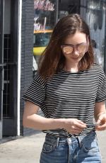 LILY COLLINS Out with a Friend in West Hollywood 03/14/2017