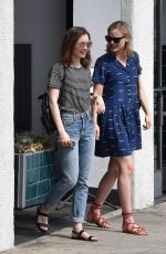 LILY COLLINS Out with a Friend in West Hollywood 03/14/2017