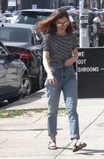 LILY COLLINS Out with a Friend in West Hollywood 03/14/2017