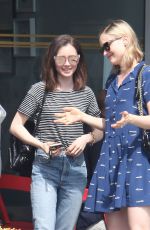LILY COLLINS Out with a Friend in West Hollywood 03/14/2017