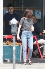 LILY COLLINS Out with a Friend in West Hollywood 03/14/2017