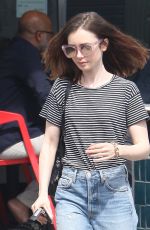 LILY COLLINS Out with a Friend in West Hollywood 03/14/2017
