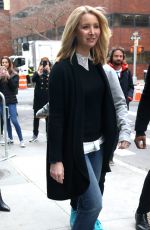 LISA KUDROW Leaves AOL Studios in New York 02/27/2017