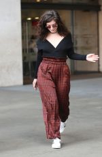 LORDE Arrives at Nick Grimshaw Breakfast Radio Show in London 03/27/2017