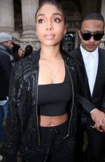 LORI HARVEY Arrives at Elie Saab Fashion Show in Paris 03/04/2017