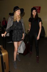 LOUISA WARWICK and JESSICA BARTA at LAX Airport in Los Angeles 03/16/2017