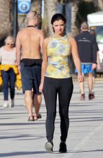 LUCY MECKLENBURGH in Leggings and Tank Top Out in Marbella 03/23/2017