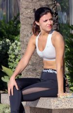 LUCY MECKLENBURGH in Leggings and Tank Top Out in Marbella 03/23/2017