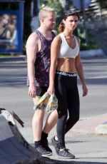 LUCY MECKLENBURGH in Leggings and Tank Top Out in Marbella 03/23/2017