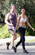 LUCY MECKLENBURGH in Leggings and Tank Top Out in Marbella 03/23/2017