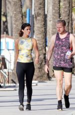 LUCY MECKLENBURGH in Leggings and Tank Top Out in Marbella 03/23/2017