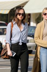 MELANIE GRIFFITH and DAKOTA JOHNSON Out for Lunch in Los Angeles 03/20/2017