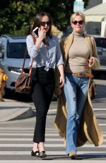 MELANIE GRIFFITH and DAKOTA JOHNSON Out for Lunch in Los Angeles 03/20/2017