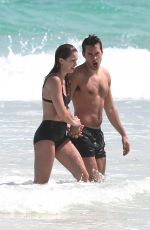 MELISSA BENOIST and Chris Wood at a Beach in Cancun 03/29/2017