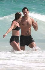MELISSA BENOIST and Chris Wood at a Beach in Cancun 03/29/2017
