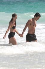 MELISSA BENOIST and Chris Wood at a Beach in Cancun 03/29/2017