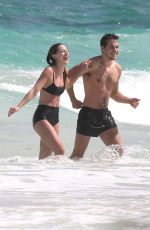 MELISSA BENOIST and Chris Wood at a Beach in Cancun 03/29/2017