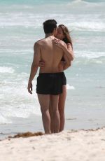 MELISSA BENOIST and Chris Wood at a Beach in Cancun 03/29/2017