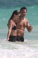 MELISSA BENOIST and Chris Wood at a Beach in Cancun 03/29/2017