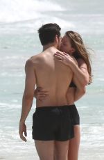 MELISSA BENOIST and Chris Wood at a Beach in Cancun 03/29/2017