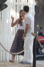 MELISSA BENOIST and Chris Wood Out in Cancun 03/26/2017