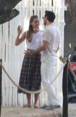 MELISSA BENOIST and Chris Wood Out in Cancun 03/26/2017