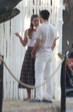 MELISSA BENOIST and Chris Wood Out in Cancun 03/26/2017