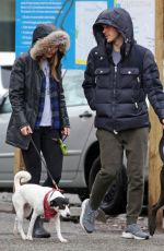 MELISSA BENOIST and Chris Wood Walks Her Dogs in Vancouver 03/19/2017