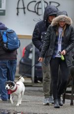 MELISSA BENOIST and Chris Wood Walks Her Dogs in Vancouver 03/19/2017