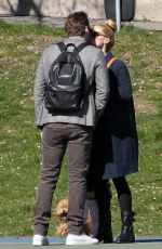 MICHELLE HUNZIKER at a Park in Bergamo 03/11/2017