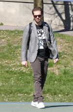 MICHELLE HUNZIKER at a Park in Bergamo 03/11/2017