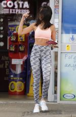 MICHELLE KEEGAN in Sports Bra and Leggings at a Gas StationiIn Essex 03/21/2017