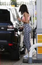 MICHELLE KEEGAN in Sports Bra and Leggings at a Gas StationiIn Essex 03/21/2017