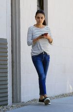 MILA KUNIS in Jeans and a Makeup Free Out in Beverly Hills 03/24/2017