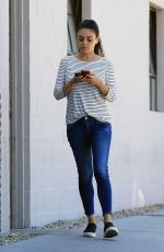 MILA KUNIS in Jeans and a Makeup Free Out in Beverly Hills 03/24/2017