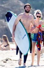 MILEY CYRUS and Liam Hemsworth at a Beach in Malibu 03/01/2017
