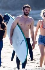 MILEY CYRUS and Liam Hemsworth at a Beach in Malibu 03/01/2017
