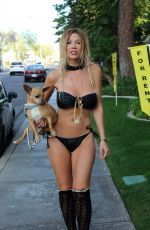 NADEEA VOLIANOVA Out With Her Dog in Beverly Hills 03/22/2017