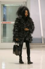 NAOMI CAMPBELL at JFK Airport in New York 03/11/2019