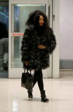 NAOMI CAMPBELL at JFK Airport in New York 03/11/2019