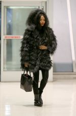NAOMI CAMPBELL at JFK Airport in New York 03/11/2019