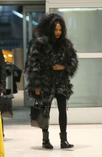 NAOMI CAMPBELL at JFK Airport in New York 03/11/2019